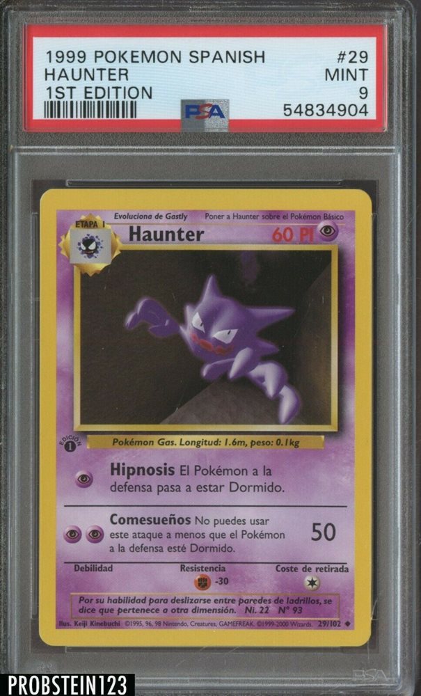 first edition spanish pokemon cards PSA 9 MINT