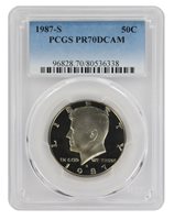 1987-D 50C Kennedy Half Dollar bright clear uncirculated === BU===C//N=
