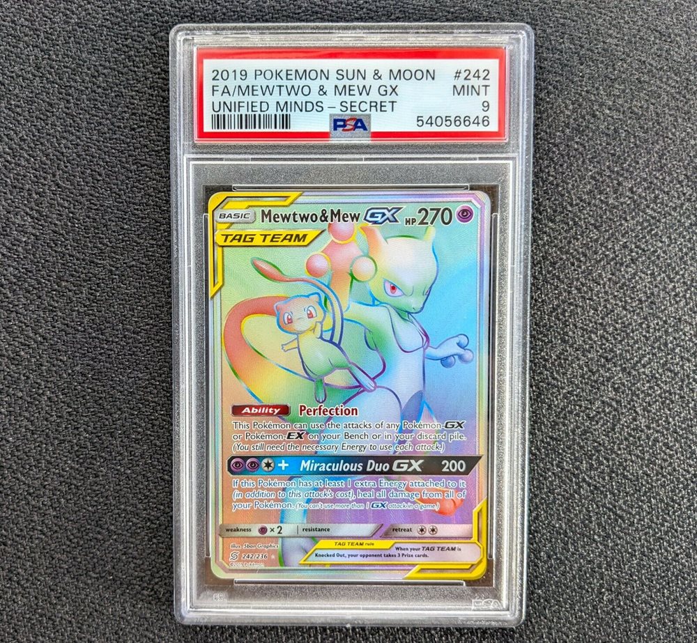 Auction Prices Realized Tcg Cards 2019 Pokemon Sun & Moon Unified Minds  Full Art/Mewtwo & Mew GX SECRET