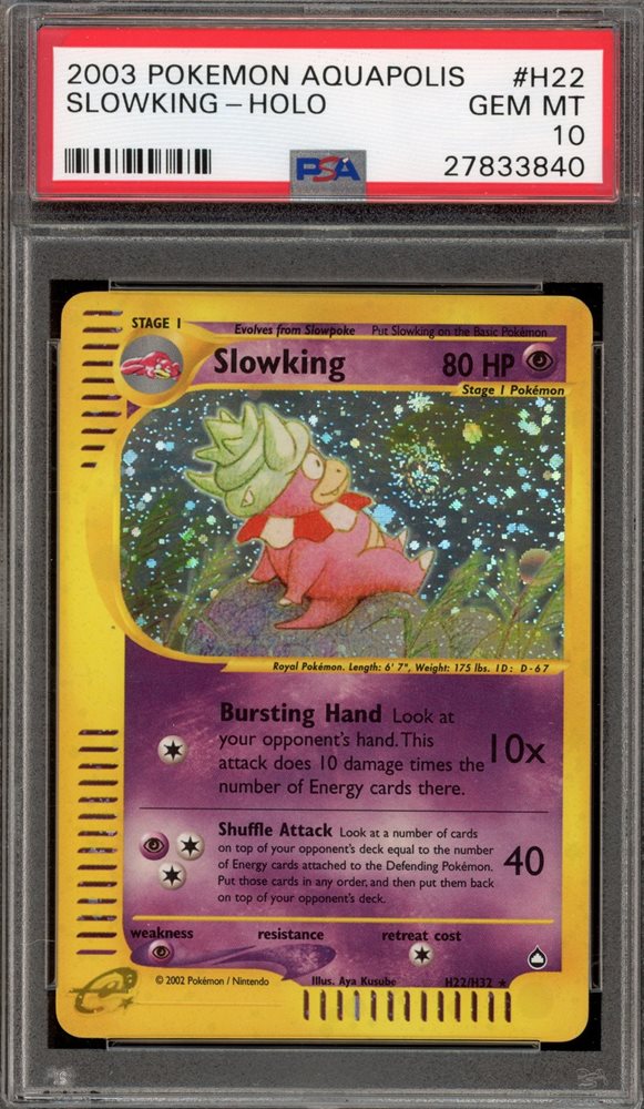 Auction Prices Realized Tcg Cards 2003 POKEMON AQUAPOLIS Slowking-Holo