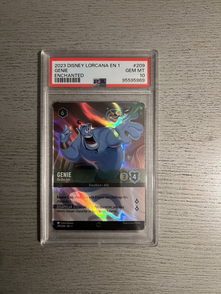 ロルカナ Lorcana エンチャンテッド enchanted ジニー PSA Disney Lorcana TCG The First Chapter 209/204 Enchanted Genie