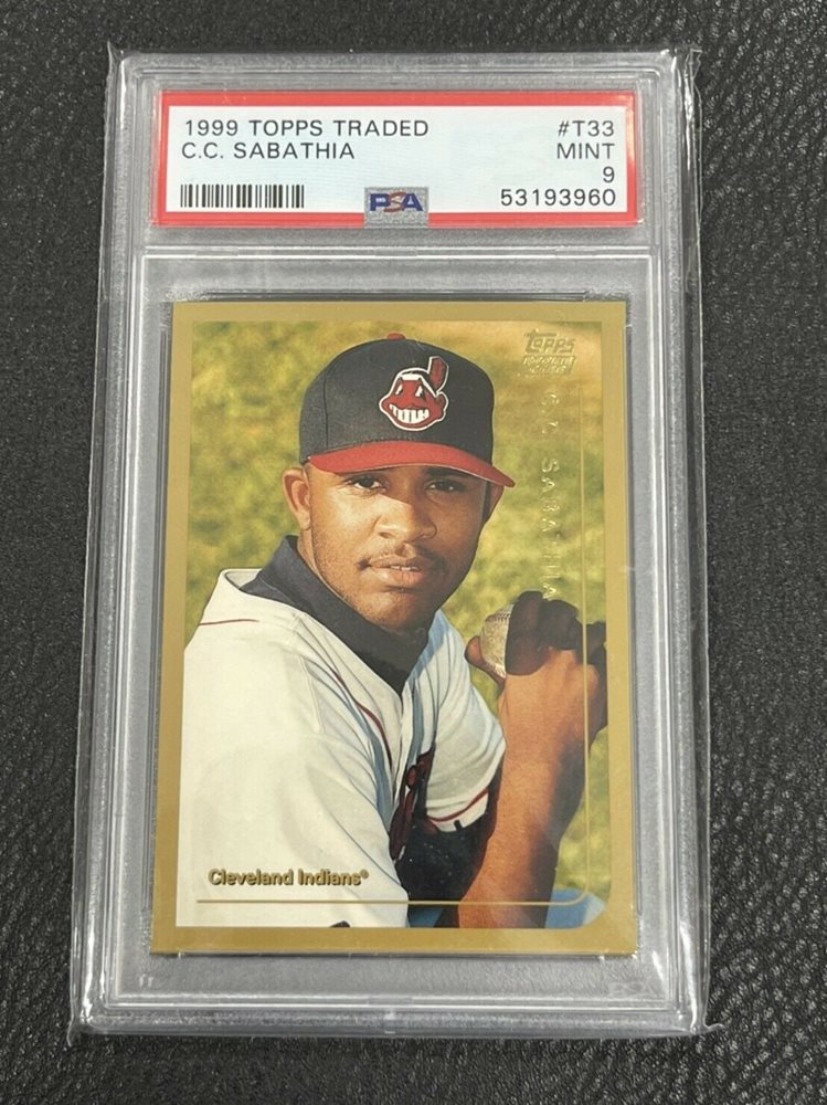 超レア 1999 CC Sabathia 直筆サイン ルーキーカード 美品 1999 Topps C.C. サバシア ルーキー直書き直筆サインカード レア