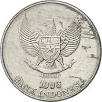 INDONESIA 1000 1,000 Rupiah KM56 1995 or 1996 PALM TREE BI METAL UNC MONEY COIN