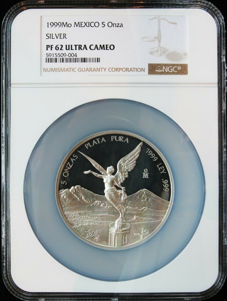 貨幣 1999 Mexico 5 oz Libertad 1999 Mexico 5 oz Silver Libertad BU | eBay
