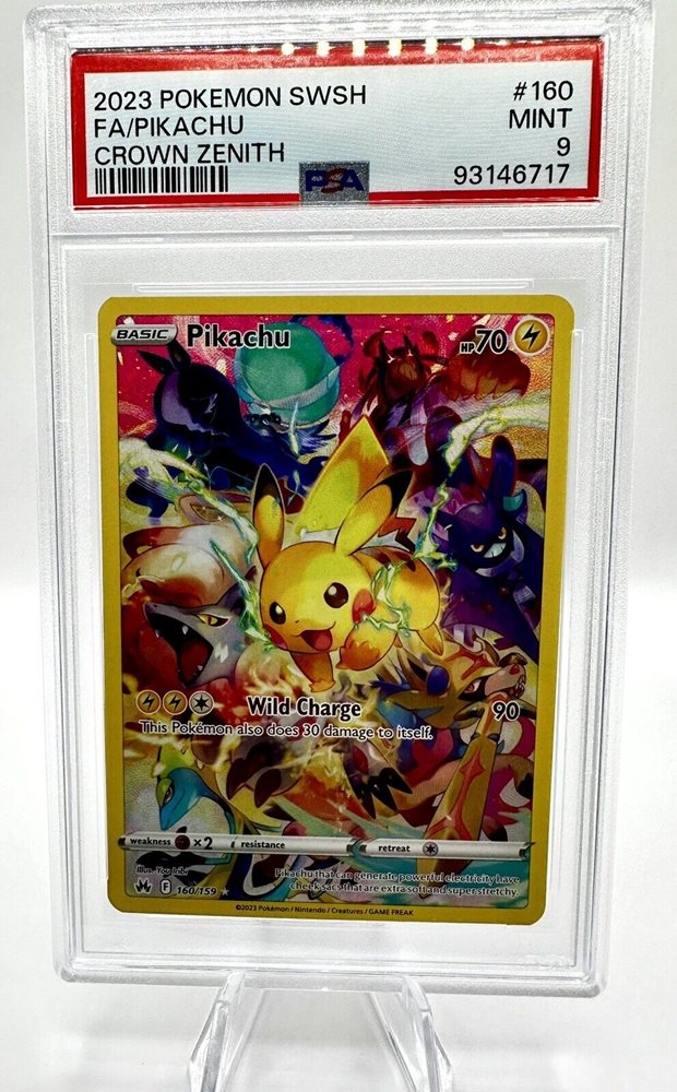 Pokmon Pikachu Card 2023 Pokmon Crown Zenith Pikachu Secret Rare Full Art  Card #160/159 Pokemon Pikachu Secret Rare