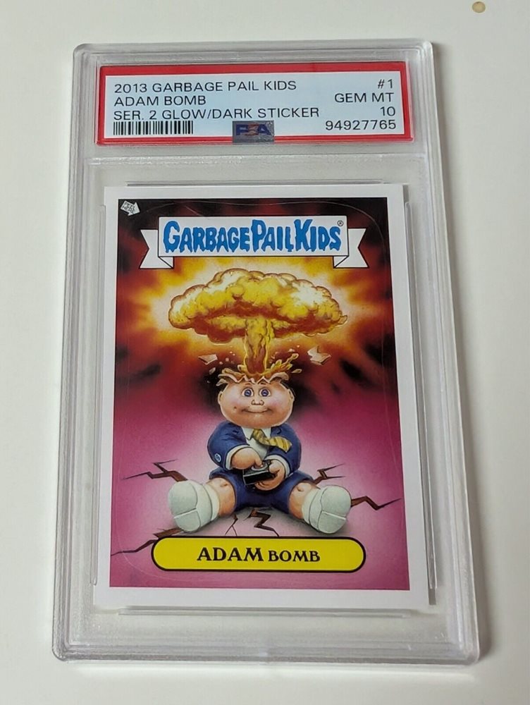2013 Topps 2013 Garbage Pail Kids Series 2 Glow Dark #1 Adam Bomb front