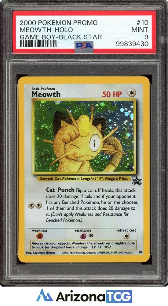 【PSA10】ニャース プロモ Meowth Promo Auction Prices Realized Tcg Cards 2000 POKEMON PROMO BLACK