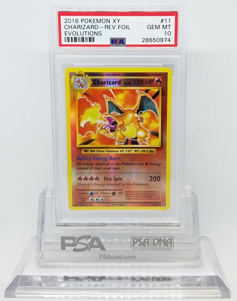 2016 Pokemon XY Evolutions #11 Charizard REVERSE HOLO PSA 10 GEM MINT 11//108