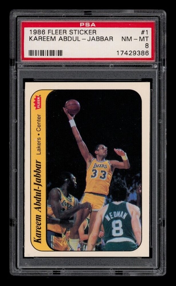 Auction Prices Realized Basketball Cards 1986 Fleer Sticker Kareem 