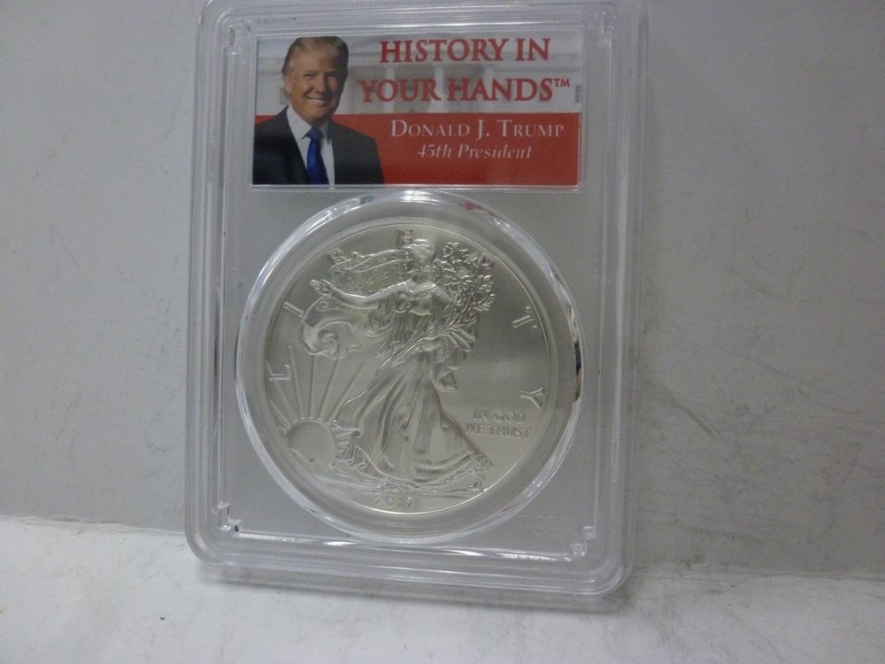 2 Pack 2020 1oz Silver Eagle NGC MS70 Donald Trump Label