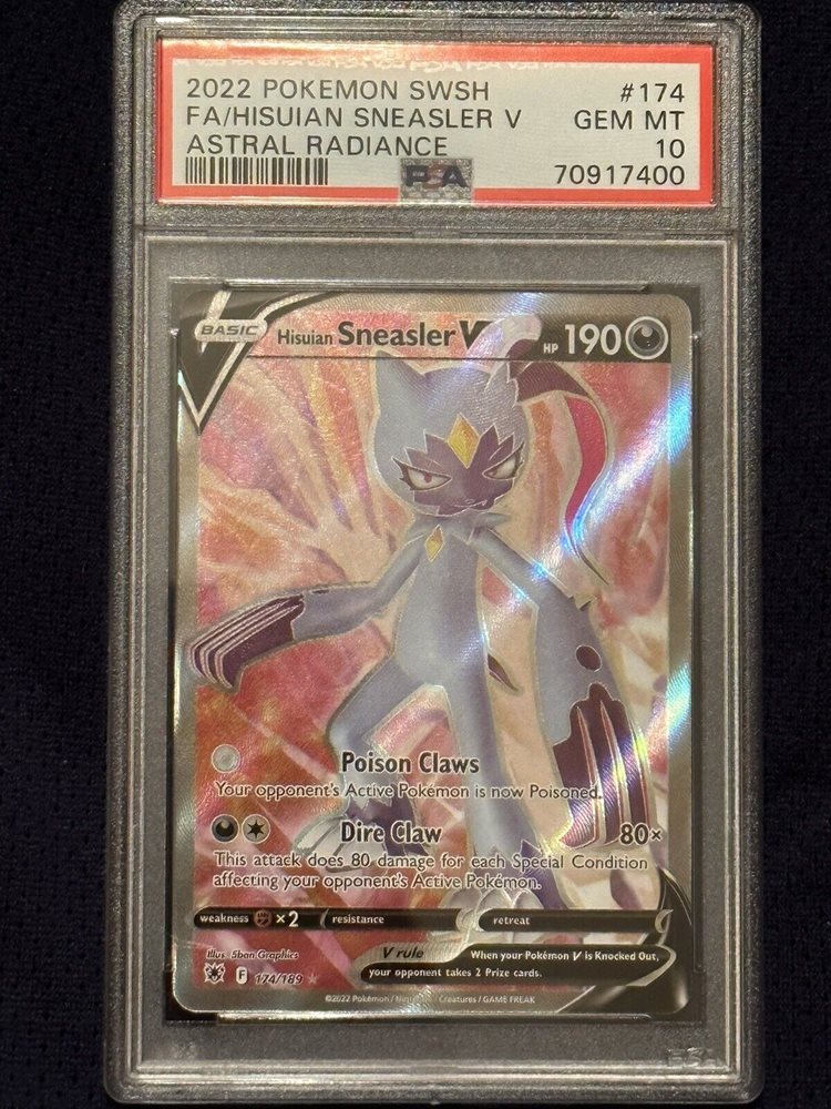hisuian sneasler v pokemon card value Amazon.com: Hisuian Sneasler V - 094/189 - Ultra Rare - Sword & Shield main image 1