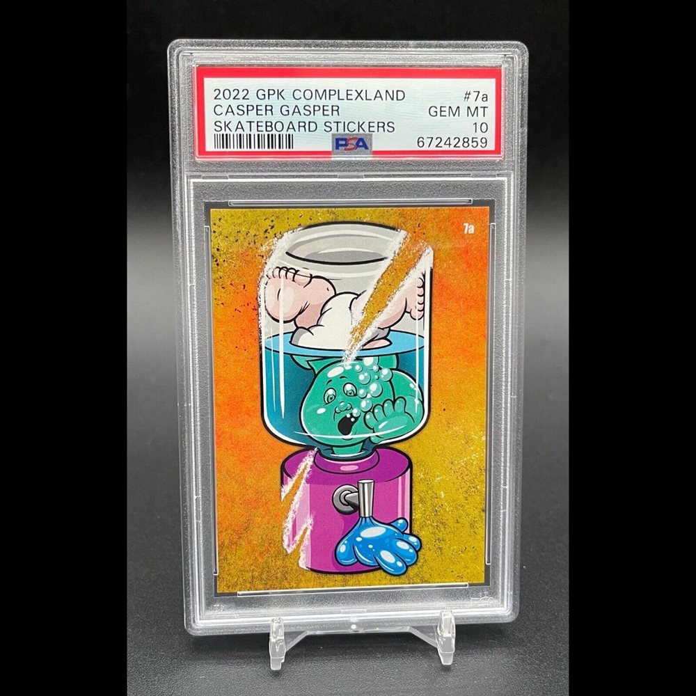 2022 Topps Garbage Pail Kids Complexland Skateboard Stickers Skateboard Stickers #7a CASPER GASPER front