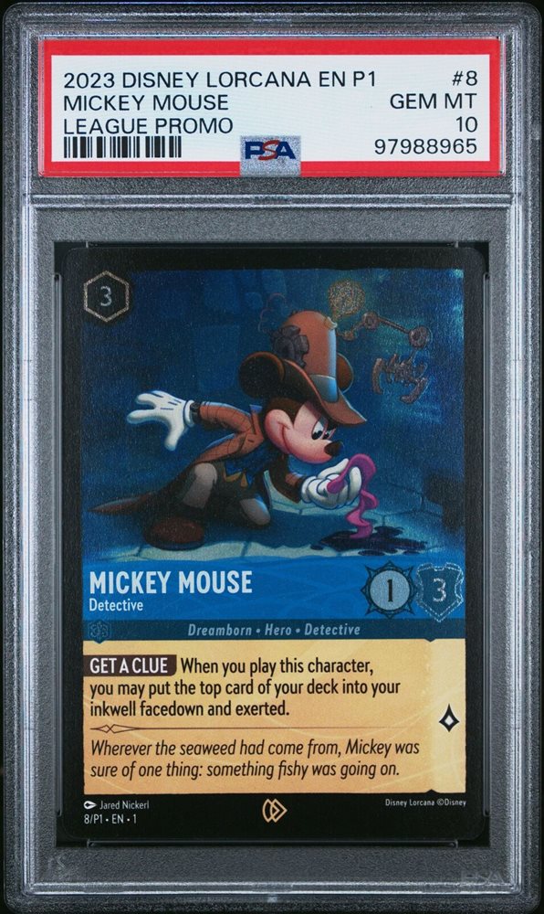 MICKEY MOUSE リーグプロモ psa10 【ロルカナ/Lorcana】 PSA 10 Signed Mickey Mouse Lorcana Card #12 - Bruce Irwin
