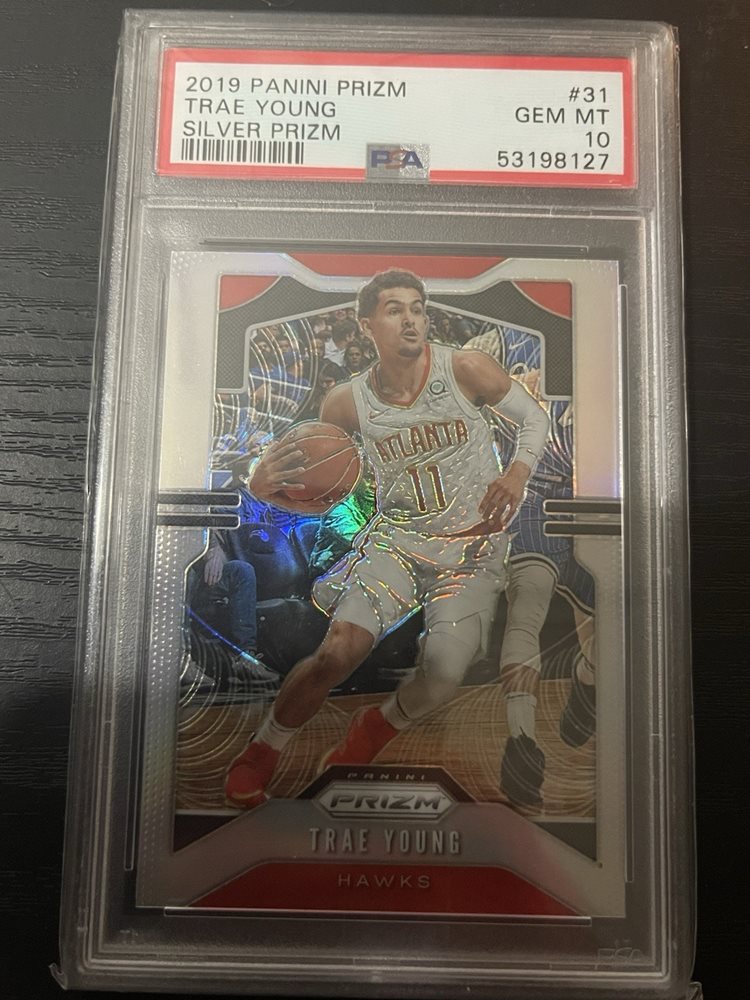 2019 NBAカード Trae Young サイン 10シリ Lot (2) Trae Young 2019-20 Nba Hoops Premium Stock Laser