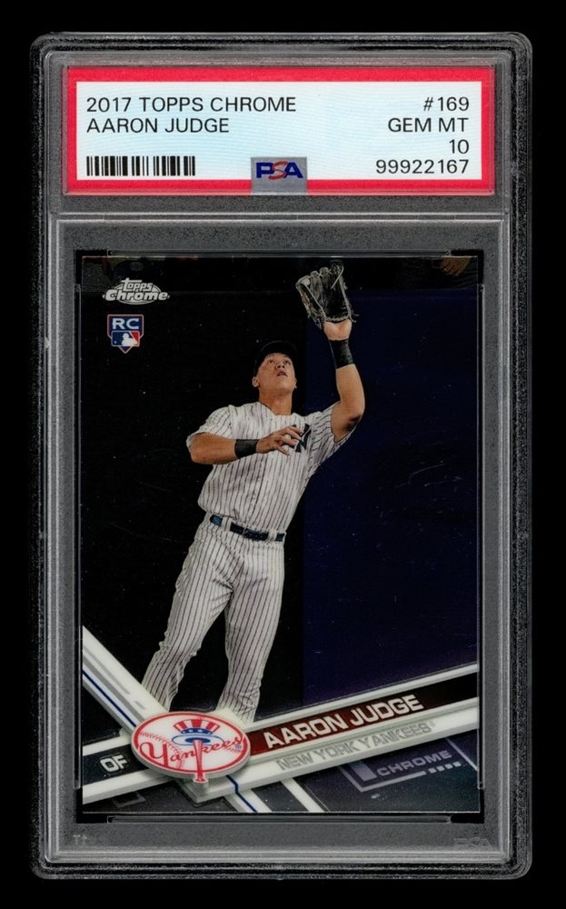 ゲームセンター・ゲームカード 2017 Topps Chrome Aaron Judge RC PSA Auction Prices Realized Baseball Cards 2017 TOPPS CHROME
