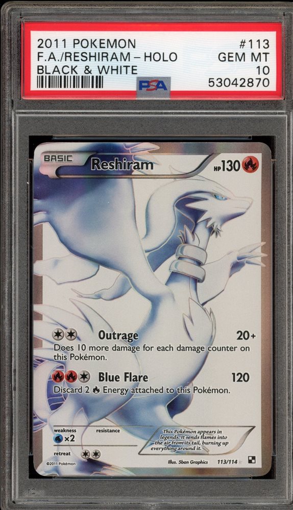 2011年 Reshiram プロモコイン コイン　PSA10 Auction Prices Realized Tcg Cards 2011 POKEMON BLACK & WHITE