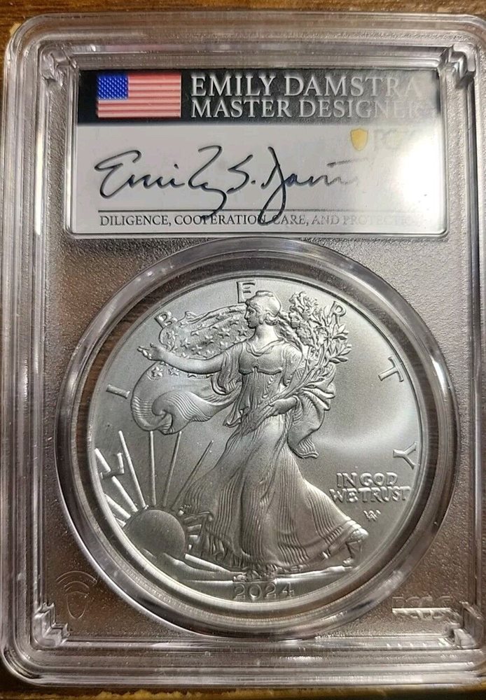 2024W PCGS Graded MS69 1oz Silver American Eagle. Emily Damastra