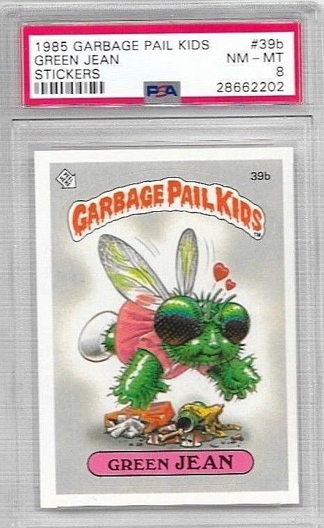 1985 Topps Garbage Pail Kids Original Series 1 Glossy #39B Green Jean front