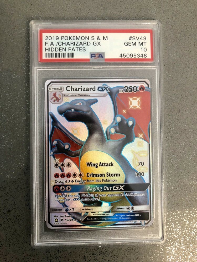 Pokemon Hidden Fates Shiny Charizard GX PSA 10 GEM MINT SV49 1ST EDITION Pokemon Hidden Fates Shiny Charizard GX PSA 10 GEM MINT SV49 1ST EDITION