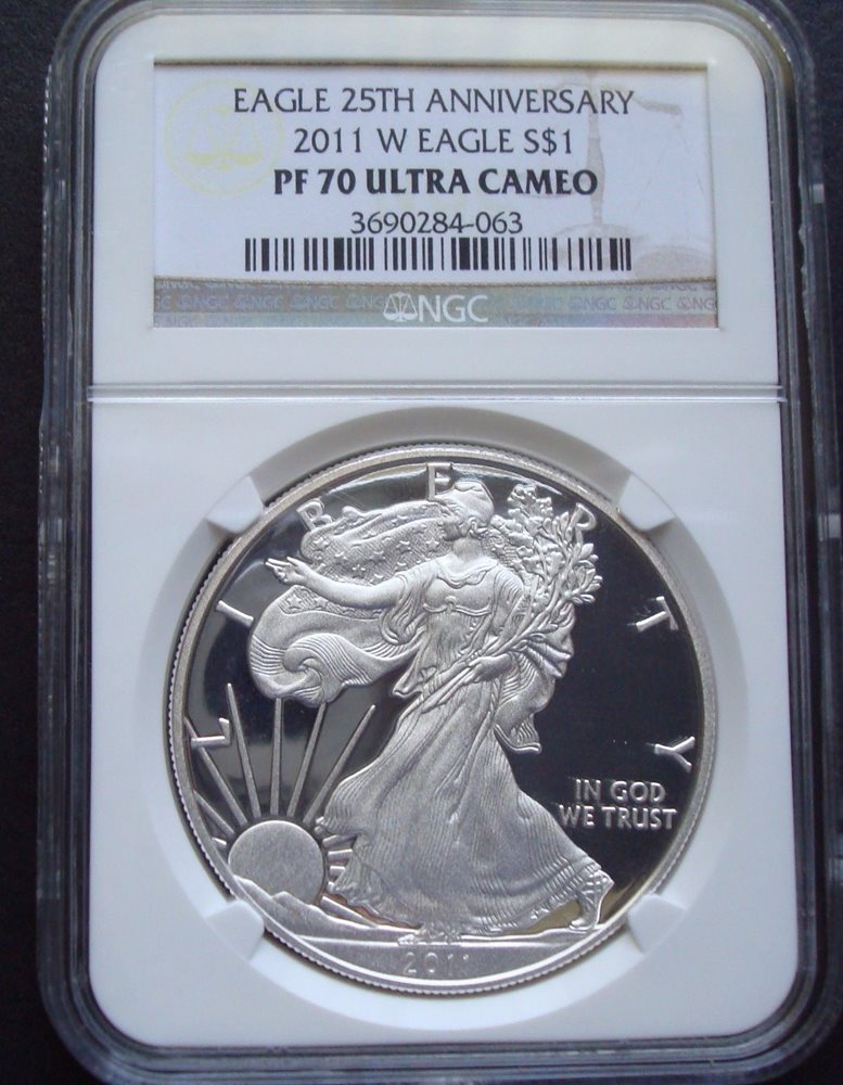NGC最高鑑定★2011年アメリカ1ドル シルバーイーグル銀貨★PF70UCER NGC最高鑑定2011年アメリカ1ドル シルバーイーグル銀貨PF70UCER