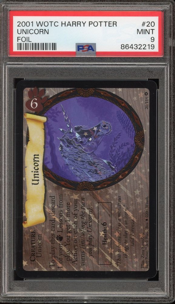 Auction Prices Realized Tcg Cards 2001 WOTC HARRY POTTER Unicorn