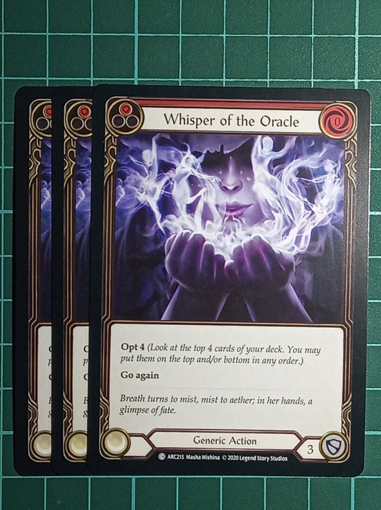 FaB TCG 3 x Whisper of the Oracle (Red) ARC215 NM