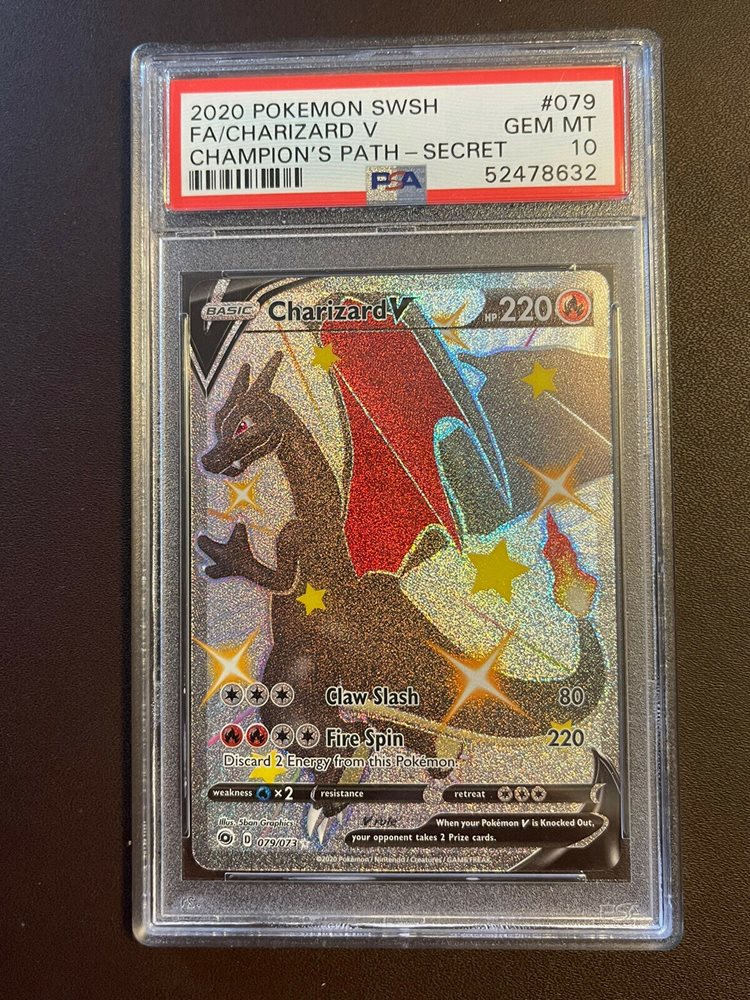 shiny charizard pokemon card champion's path Pokemon Champions Path 74/73 Charizard VMAX Rainbow Rare main image 0