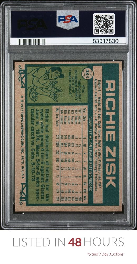 いーぶいのかーど Auction Prices Realized Baseball Cards 1977 TOPPS Richie Zisk