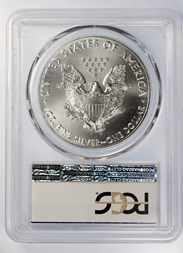 2016 W Silver Eagle PCGS MS70 West Point Mint Blue Label
