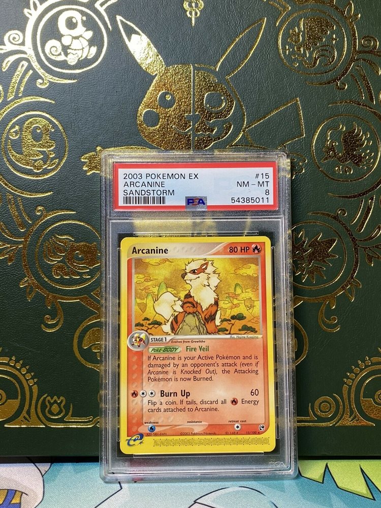 ポケモンカードゲーム Pokemon 2003 EX Sand Storm Arcanine #15 Pokemon Card Arcanine 15/100 Reverse Holo EX Sandstorm PSA 9