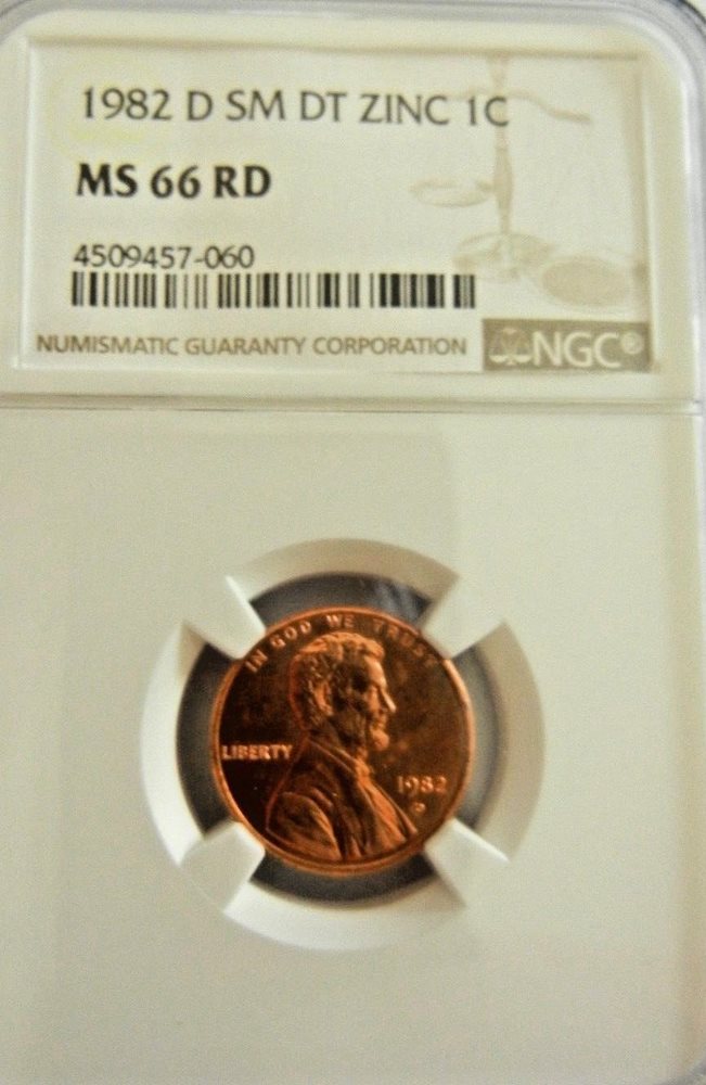 Lincoln Cent 1982-D Small Date Zinc MS 66 RD, MS66RD - PCGS