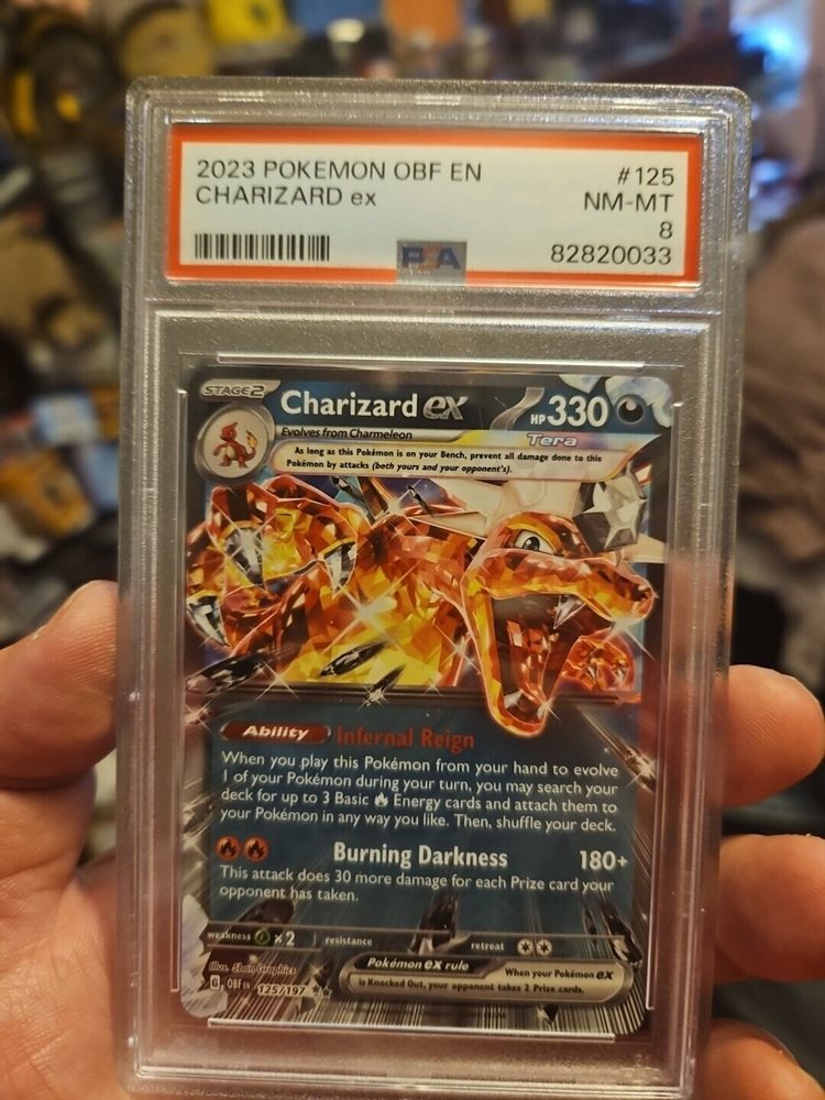 125/197 Pokemon Card Amazon.com: Charizard ex 125/197 Double Rare Tera -  Obsidian Flames