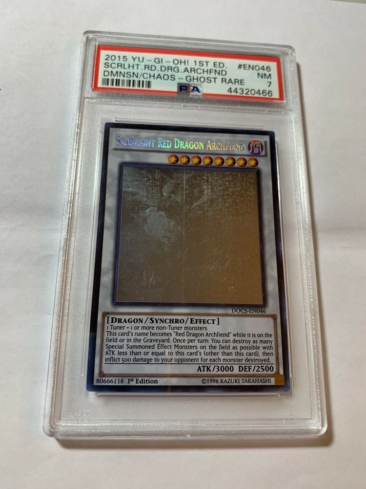 Auction Prices Realized Tcg Cards 15 Yu Gi Oh Dimension Of Chaos Scarlight Red Dragon Archfiend 1st Edition Ghost Rare