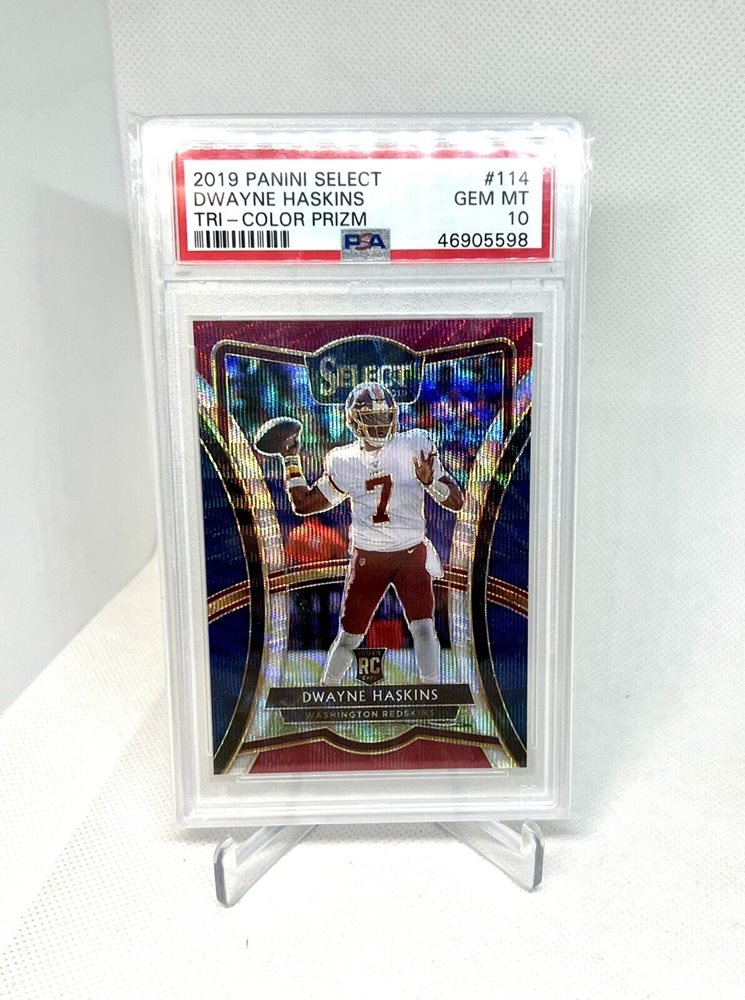 PANINI NFLカード SELECT PRIZM DWAYNE HASKINS WASHINGTON REDSKINS 04/25 #114 送料無料 中古 IT1 Dwayne Haskins 2019 Prizm #303 Red White Blue Price Guide