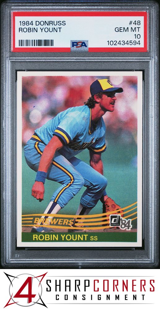 1984 Topps Robin Yount Baseball Card #10 - Near Mint Condition, Free Shipping