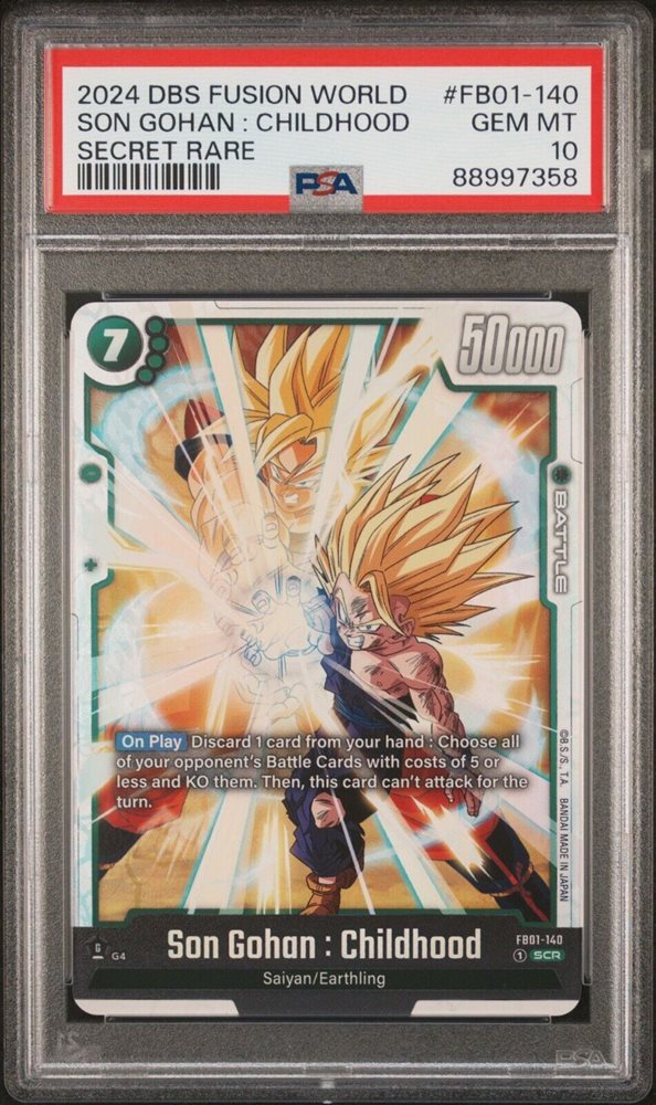 2024 DBS FSN WORLD JP 孫悟空 幼少期 PSA10 PSA10 Son Goku SP Alt Art FB01-139 SCR Dragon Ball Fusion