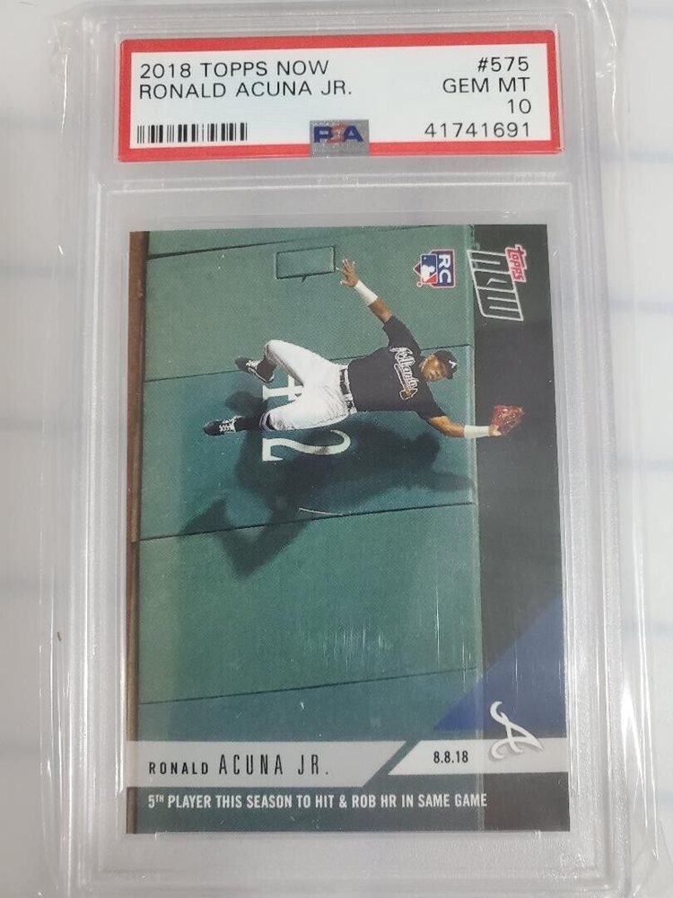 2018 Topps Now Ronald Acuna Jr. #575 Gem Mt 10 back