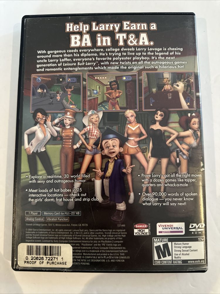 Leisure Suit Larry Magnum Cum Laude Playstation PS2 Gam