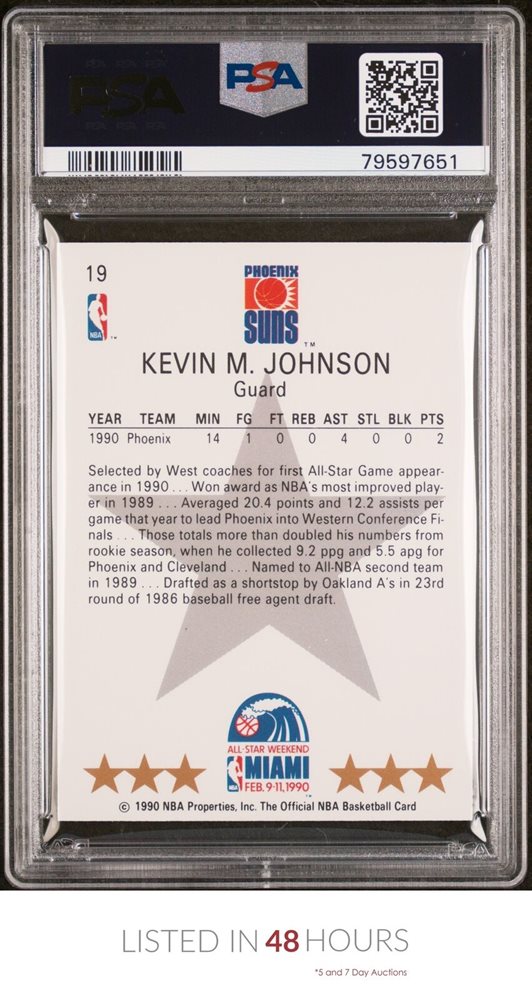  1990-91 Hoops #238 Kevin Johnson NM-MT Phoenix Suns Basketball  : Collectibles & Fine Art