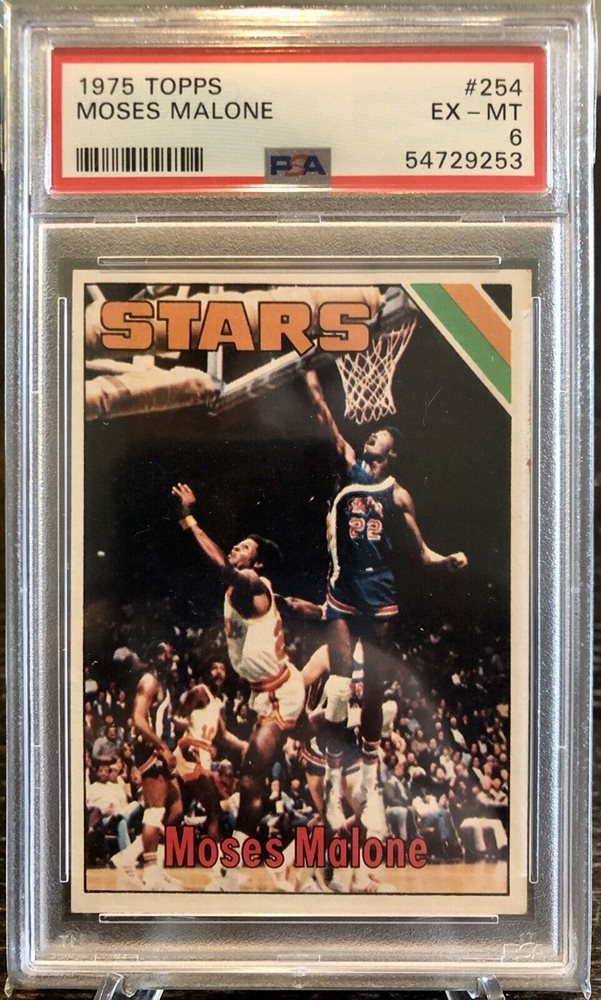 Moses Malone Topps 254 PSA 6 Rookie RC