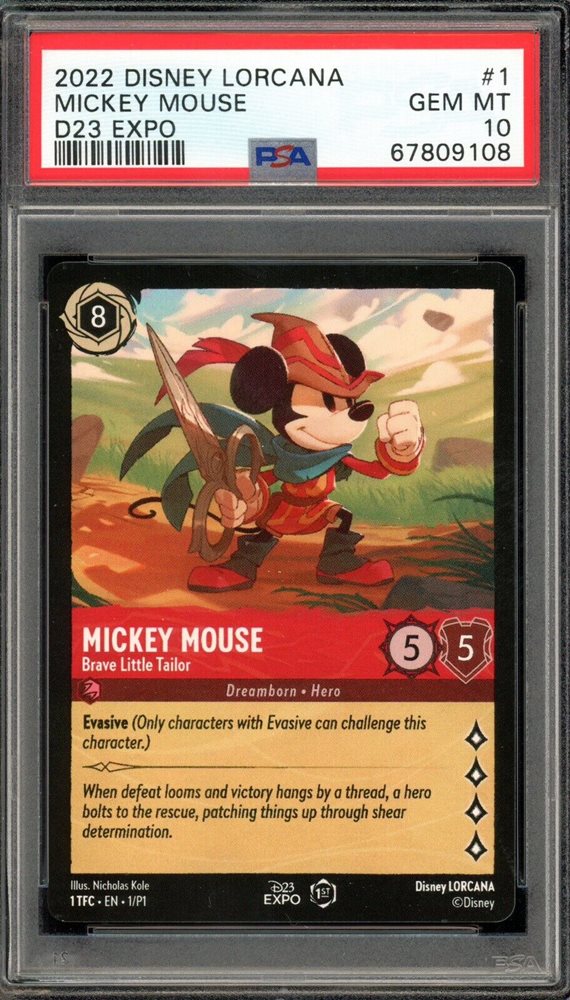 mickey mouse brave little tailor lorcana card 001-115 Mickey Mouse - Brave Little Tailor Lorcana Card