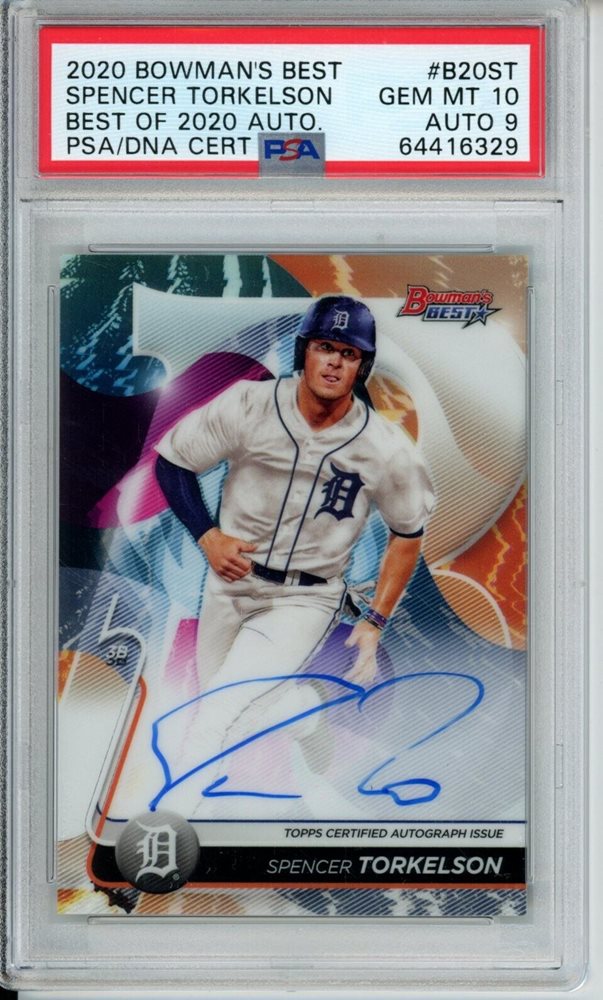 その他 2020 bowman spencer torkelson PSA10 Spencer Torkelson 2020 Bowman Draft #CDA-ST Chrome DP Auto