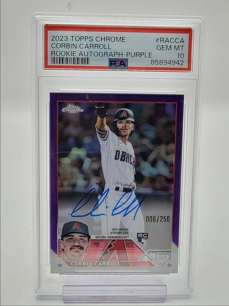 スポーツ選手 CORBIN CARROLL rookie autograph Corbin Carroll 2023 Topps Chrome #RA-CCA Rookie Autographs