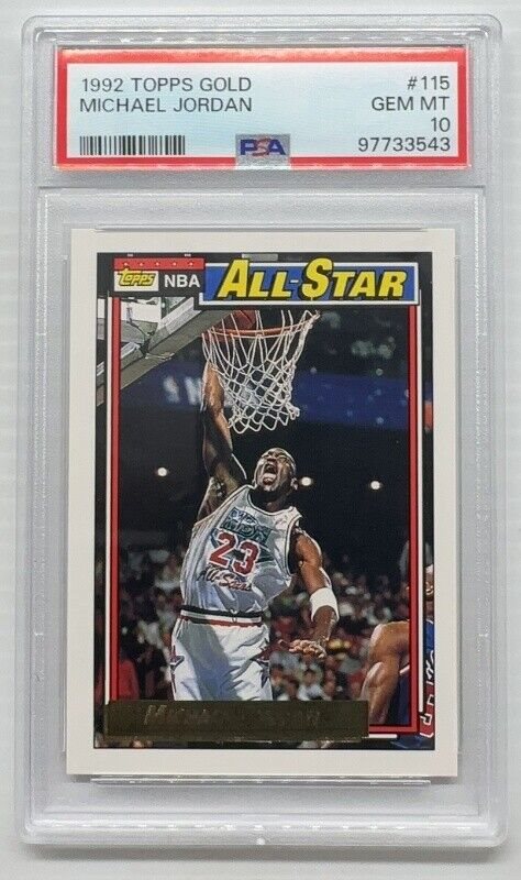 1992 Topps Gold #141 Michael Jordan Chicago Bulls PSA 9 Mint