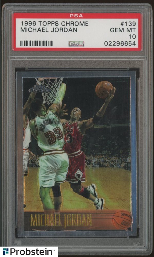 PSA8 Topps Chrome 139 Michael Jordan 1996-97 Topps #139