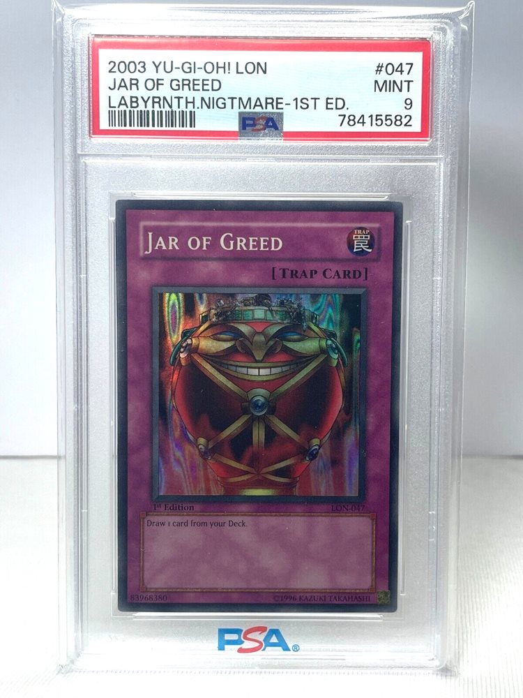 You Gi Oh Cards Jar Of Greed [LON-047] Super Rare | Trinity Hobby LON-047  Super Rare Trap Card From Labyrinth Of Nightmare Set