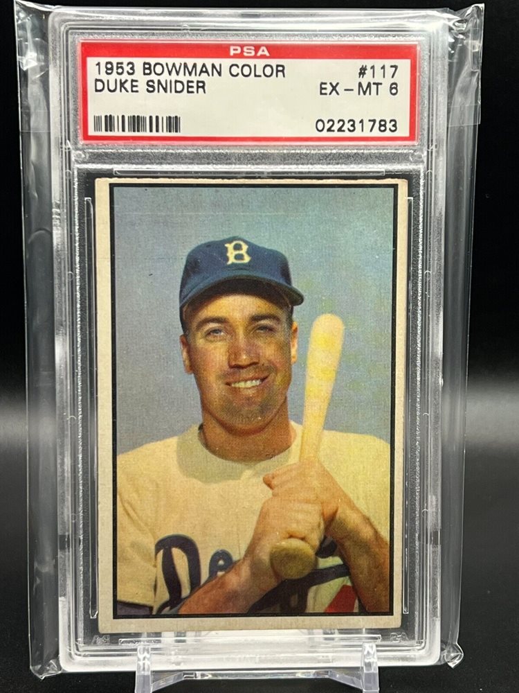 Color Duke Snider Auction Prices Realized Baseball Cards 1953 Bowman Color Duke Snider