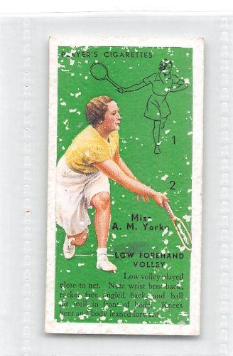 Billie Yorke 1936 Player Cigarettes Tennis 33 (FAIR)