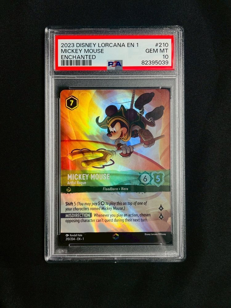 PSA10ミッキー・マウス エンチャンテッド Disney Lorcana Mickey Mouse Wayward Sorcerer 208 Enchanted