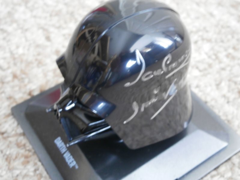 Dave Prowse Darth Vader Deagostini helmet hand signed UACC AFTAL Dealer